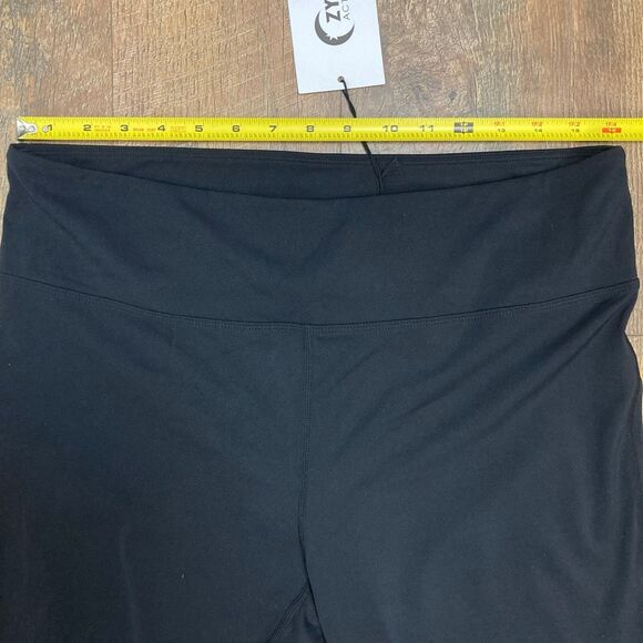 Zyia Active NWT Black Slash Luxe High Rise 7/8 24” Leggings Shredded sz 16-18 - Picture 7 of 11